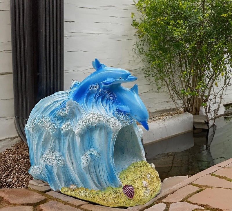 Euiroet Dolphin Gutter Downspout Extender - Eco-Friendly Resin Garden Animal Statue, Decorative Outdoor Sculpture, Splash Block, Rain Diverter, 3x4 Downspouts, Perfect Yard Ornament Gift - Image 5